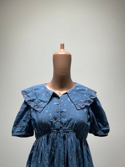 RIO GIRL Women Dress with Peter-Pan Collar M SIZE