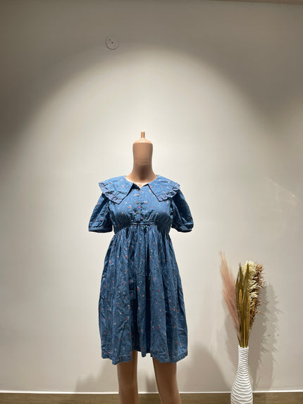 RIO GIRL Women Dress with Peter-Pan Collar M SIZE