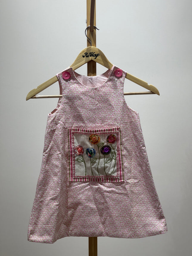 Kids Pink Floral Dress 26 Size 4 Yrs