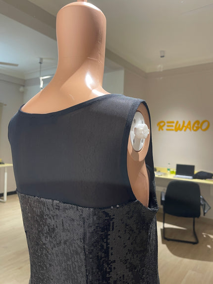 THE LIMITED Women Black Shimmery Tailored Dress S Size