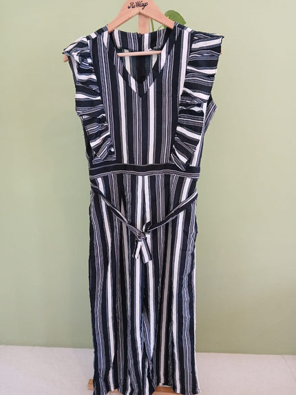 Black & White Striped Womens Dress XL Size