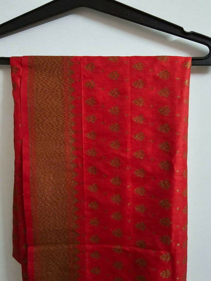 Aqua Green and Red Half Saree (Dhavani) of S size