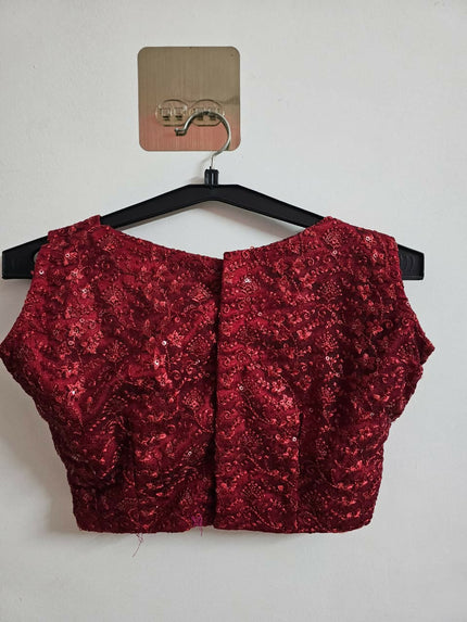 Party wear Beige-Red Designer gown of S-M size