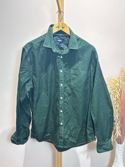 Men's Casual Dark Forest Green Shirt - XXXL size
