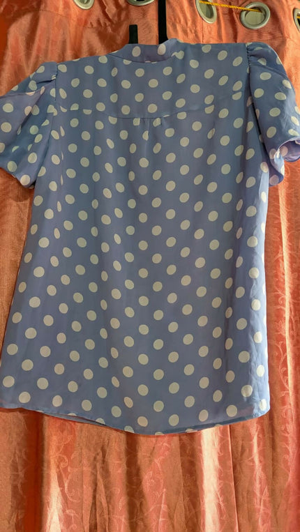 Blue polka dots shirt - M Size