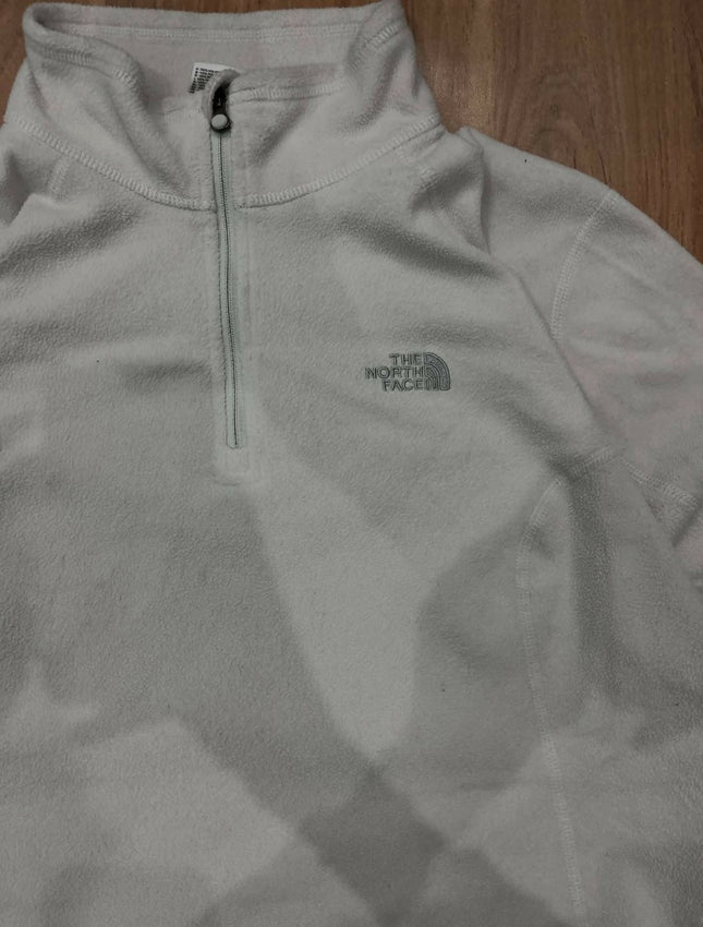 Men's Casual quater zipper White - L Size