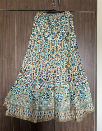 Ivory & Teal Lehenga