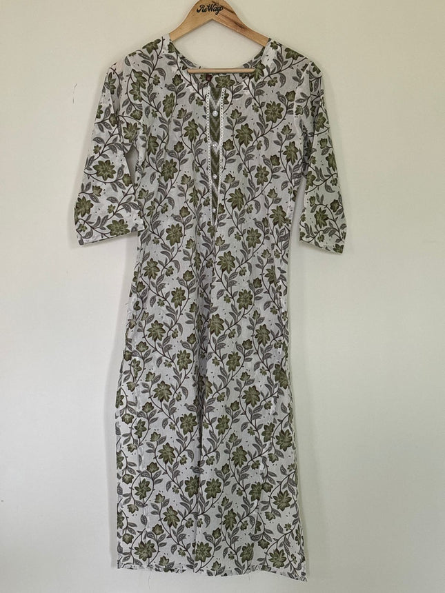 Women's Kurti Set Green - M Size