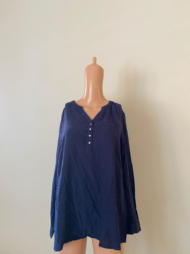 MAX Women's Casual Navy Blue Top - L Size