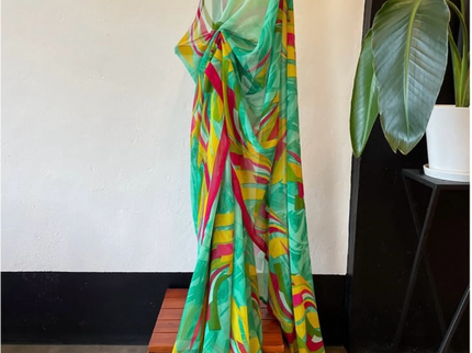 Women’s Printed Georgette Saree