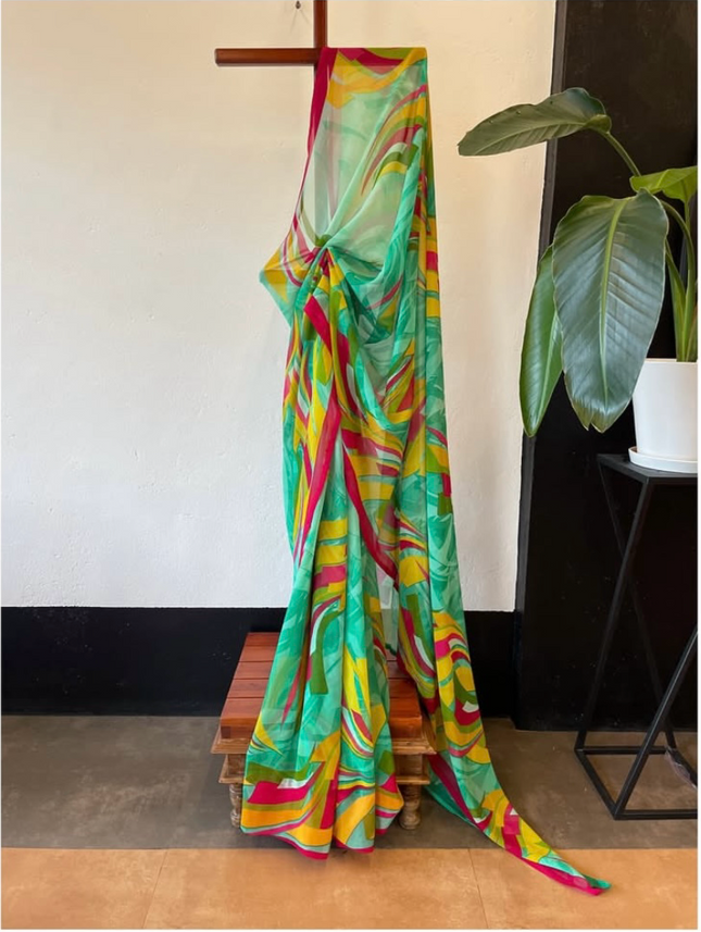 Women’s Printed Georgette Saree