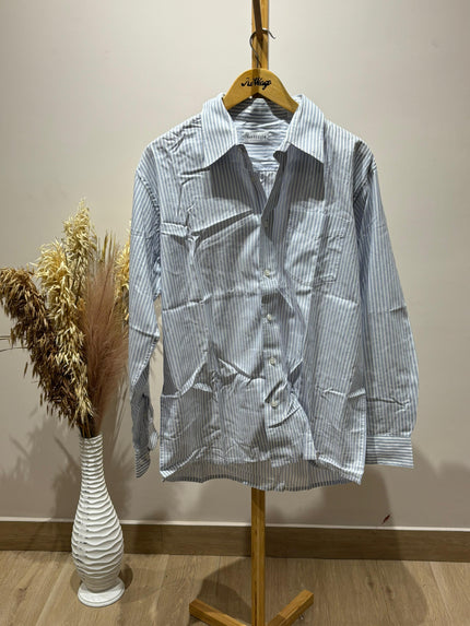 VANHEUSEN Men's Formal Blue Line Shirt - 2XL Size