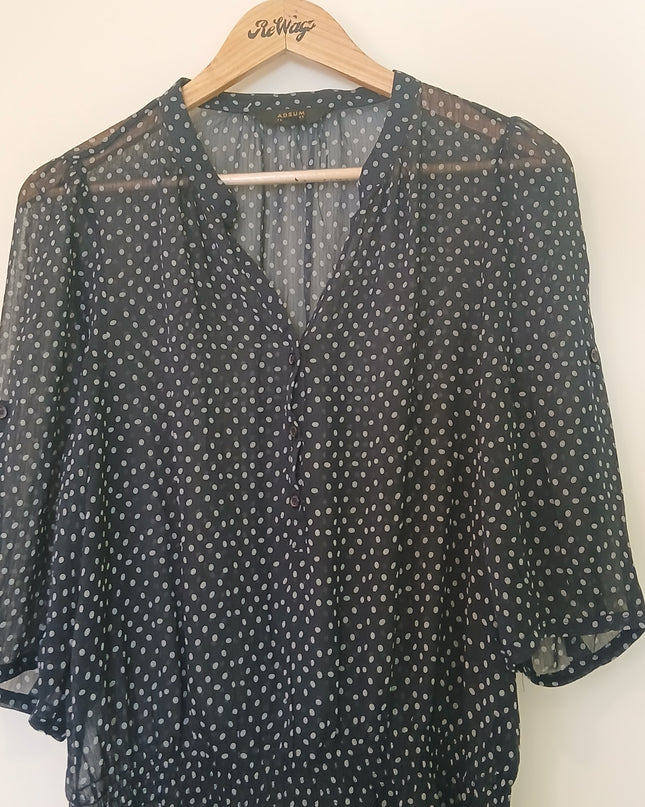 ADSUM Women' Navy Blue Mid Dress - L Size