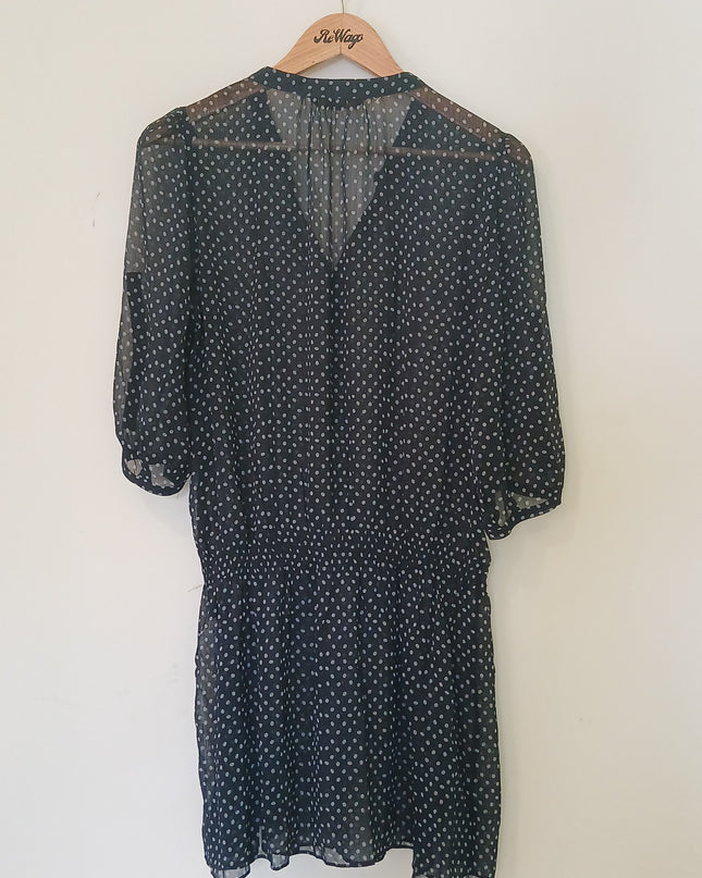 ADSUM Women' Navy Blue Mid Dress - L Size