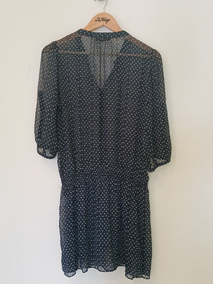 ADSUM Women' Navy Blue Mid Dress - L Size