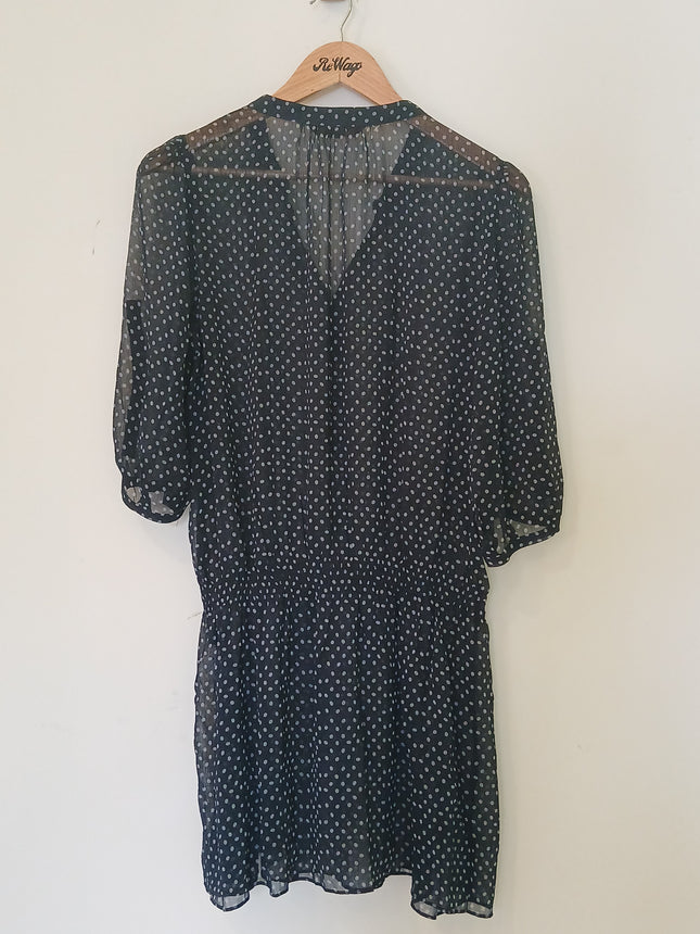 ADSUM Women' Navy Blue Mid Dress - L Size