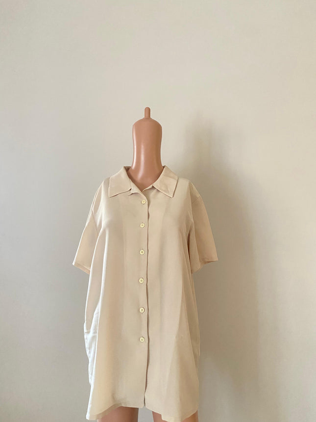 ROEM Women's Casual Beige Shirt - L Size