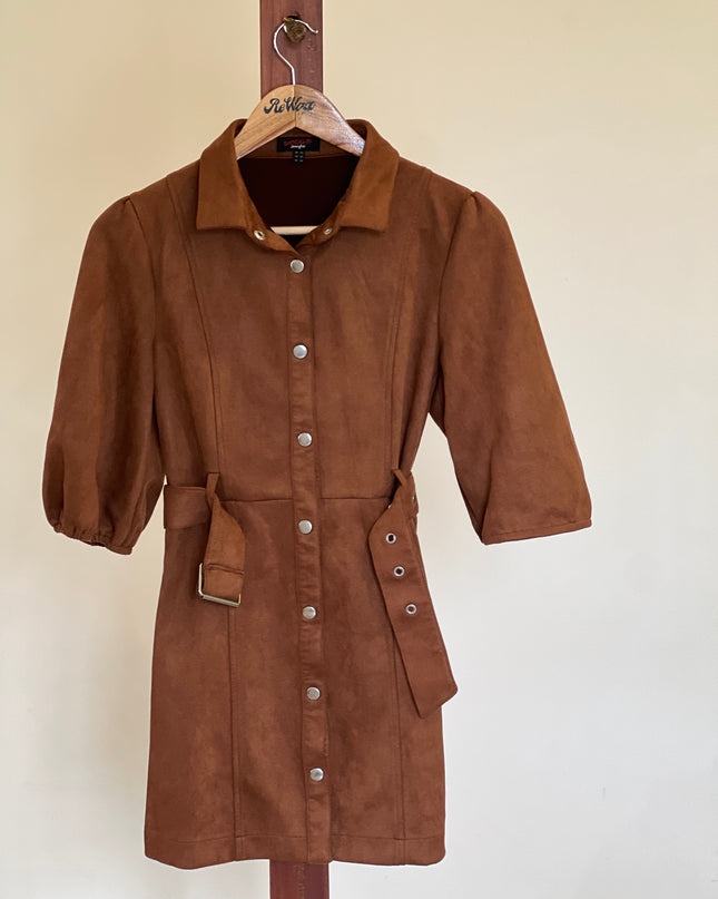 Women’s Brown Dress Half Sleeves