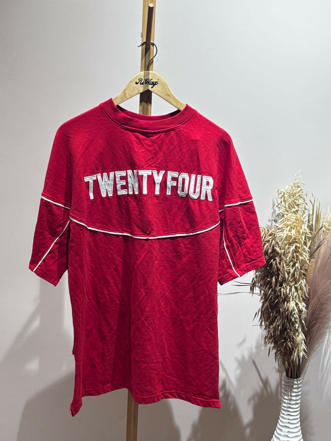 Men's Side Open Red T-shirt - M Size
