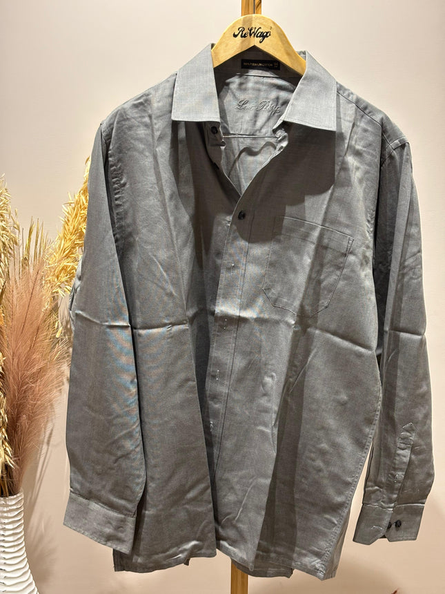 LOUIS PHILPE Men's Formal Gray Shirt - 2XL Size