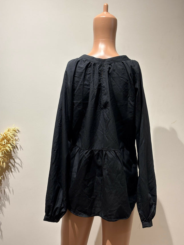 Women's Casual Short Black Kurta - L Size