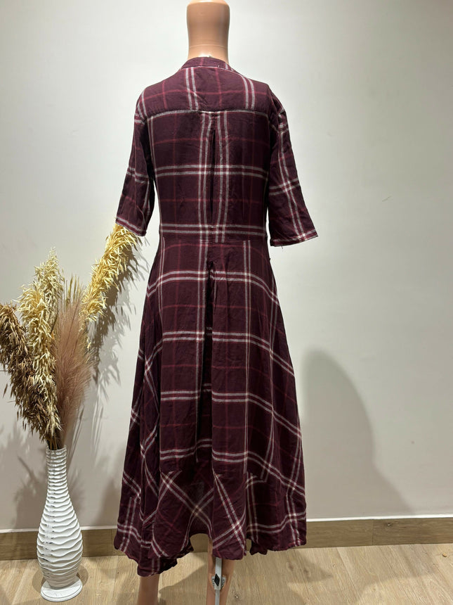 Women's Casual Brown Dress - M Size