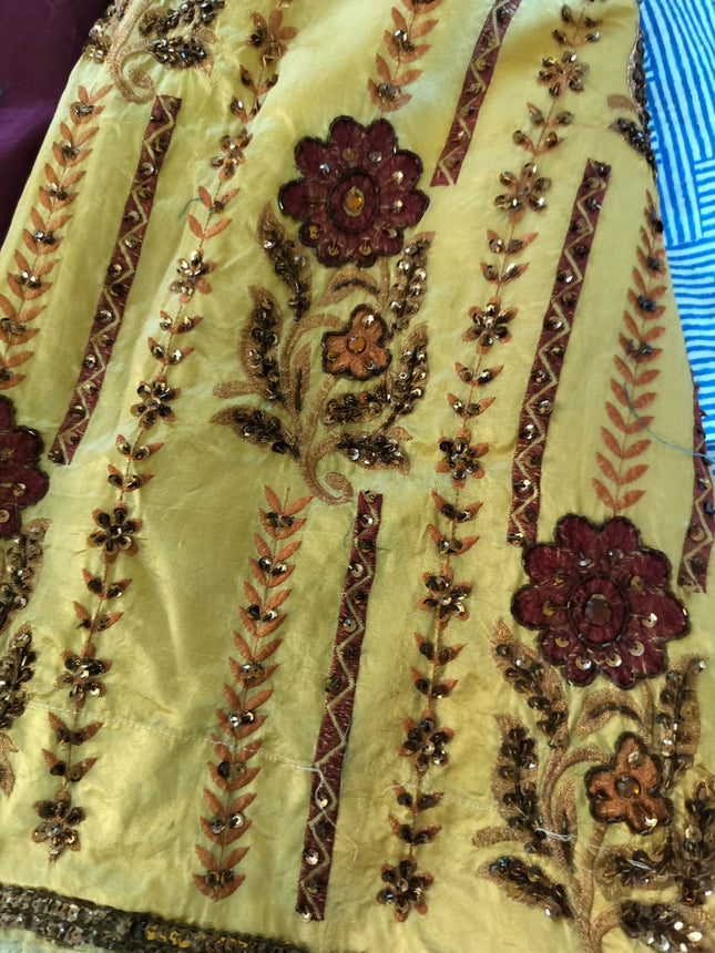 Traditional Kurti Palazzo Set for Women | Maroon & Golden Embroidery