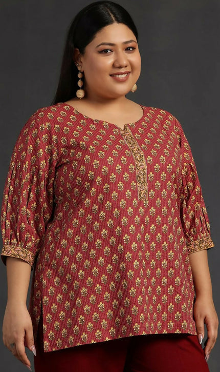 Women's Plus size floral printed plus Kurti - 4XL Size