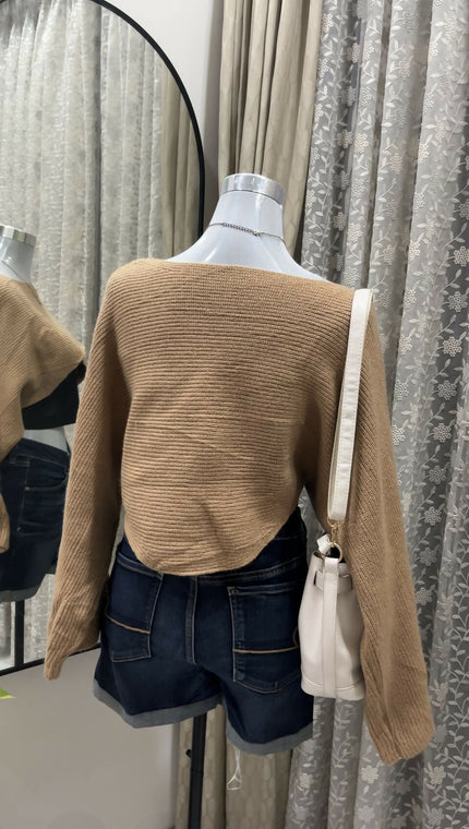 Rare Find Knitwear Cropped Batwing Sweater