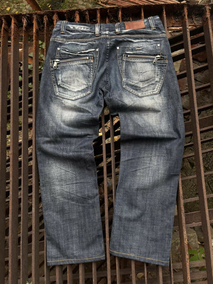 Men's Casual Gray Jeans - M Size