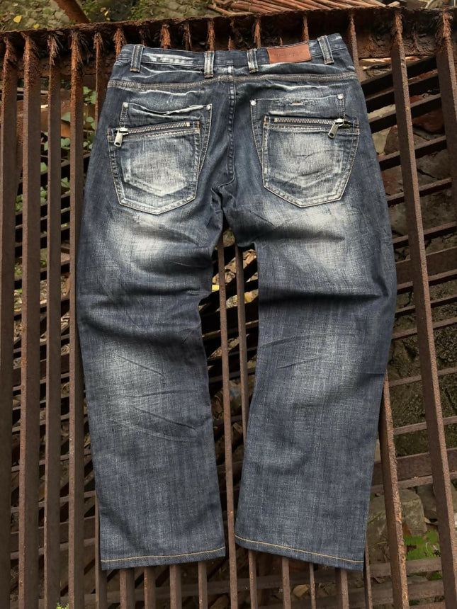 Men's Casual Gray Jeans - M Size