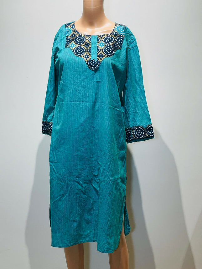 Women's Casual Teal Kurta - L Size