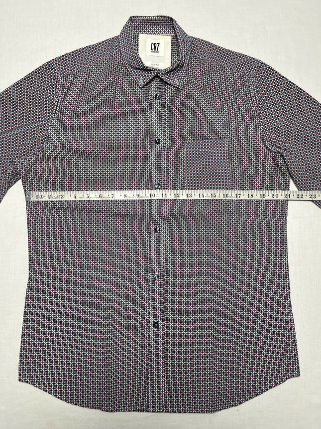 CR7 Men's Printed Long Sleeve Shirt