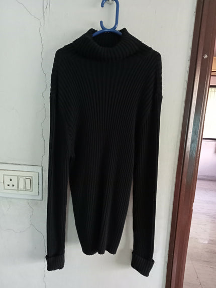 Women' sMarks and Spencers black ribbed turtle neck sweater