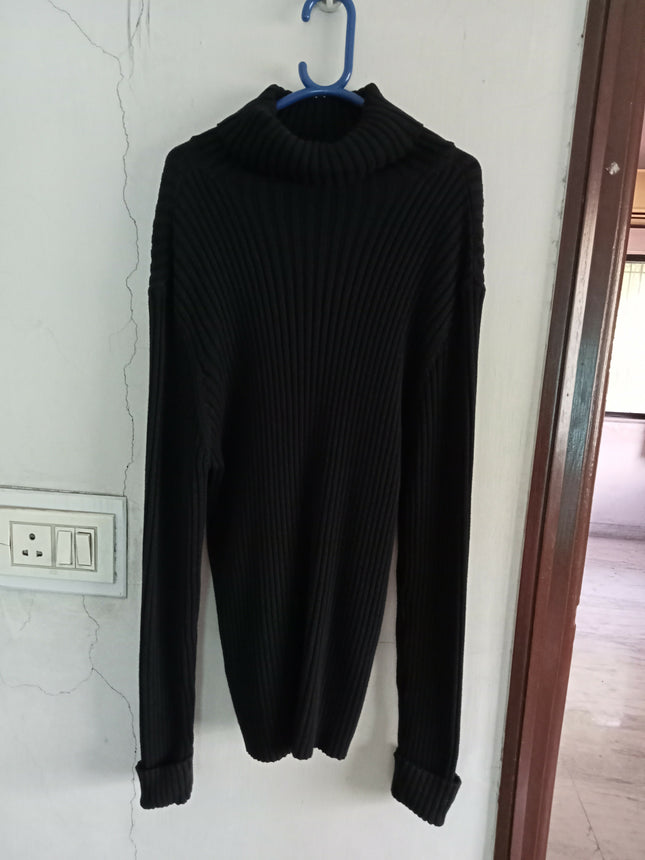 Women' sMarks and Spencers black ribbed turtle neck sweater