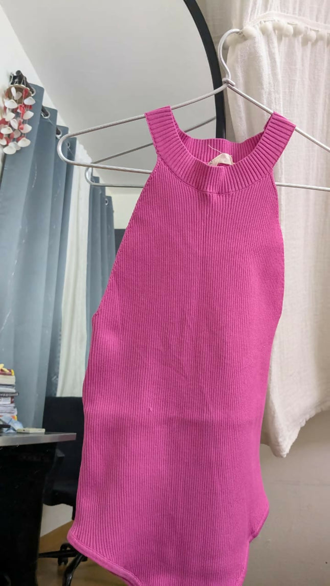 Women's Hot Pink Bodysuit - M Size