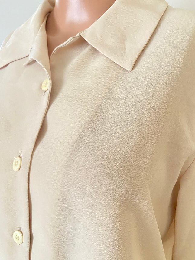 ROEM Women's Casual Beige Shirt - L Size