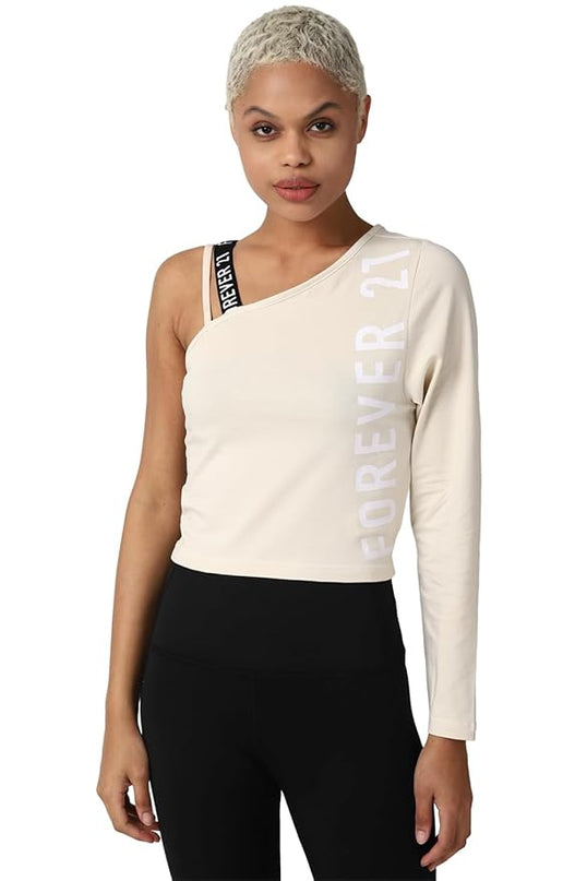 Forever 21 Women’s Beige Crop Top - M size