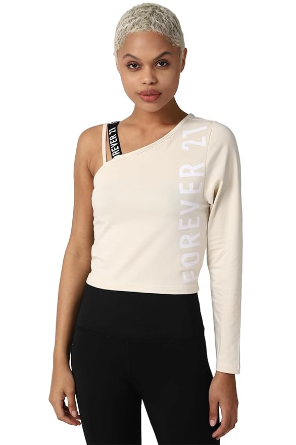 Forever 21 Women’s Beige Crop Top - M size