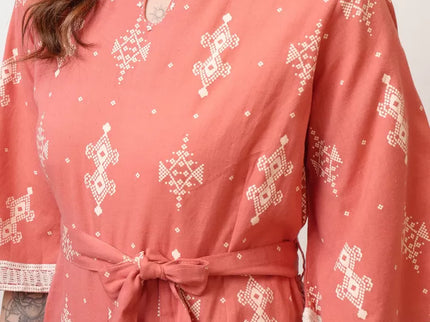 Juniper Women’s Peach Printed Jumpsuit - M size