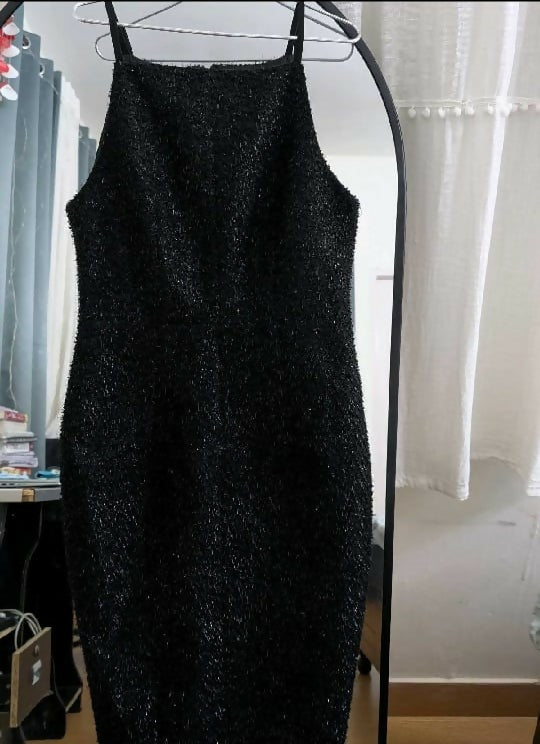 Women's H&M Midi Black Dress - S Size