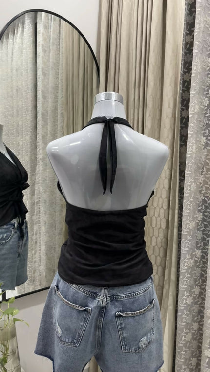 Rare Find Halter Neck Wrap Tunic
