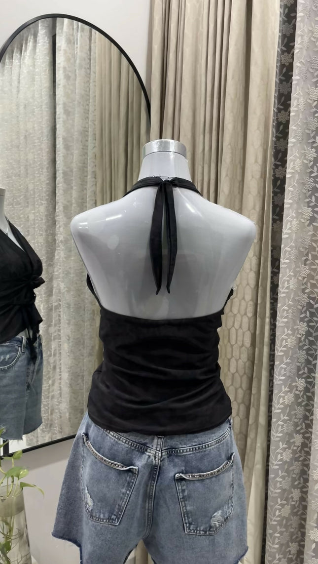 Rare Find Halter Neck Wrap Tunic