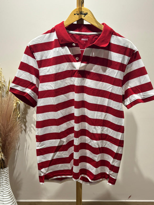 Men's Casual Red T-shirt - L Size