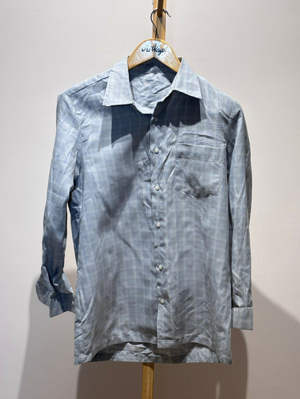 Men's Casual Light Grayish Blue Shirt - M size