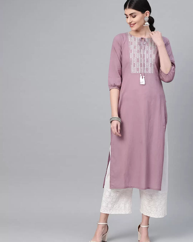 Varanga Light Lavender Kurti Women’s - L size