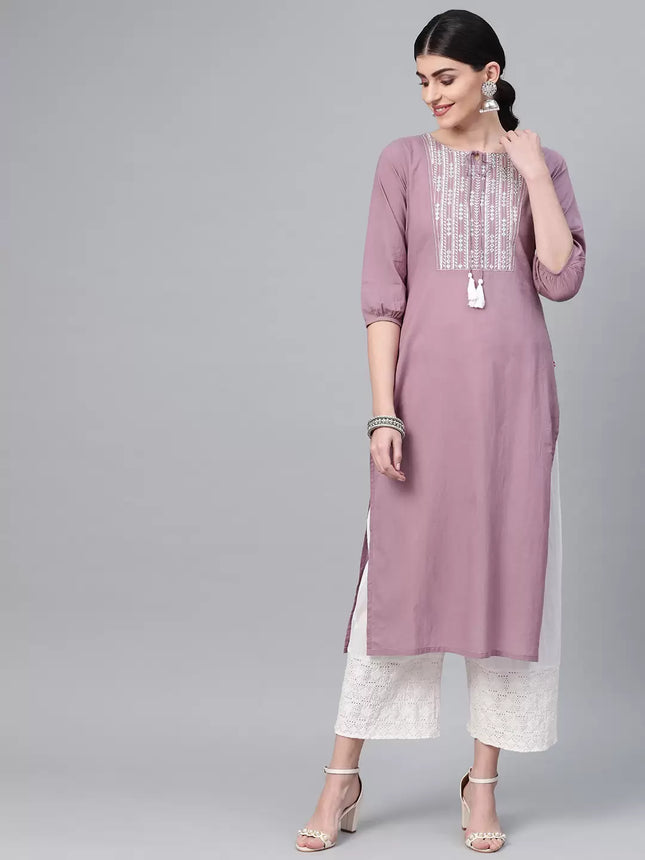 Varanga Light Lavender Kurti Women’s - L size