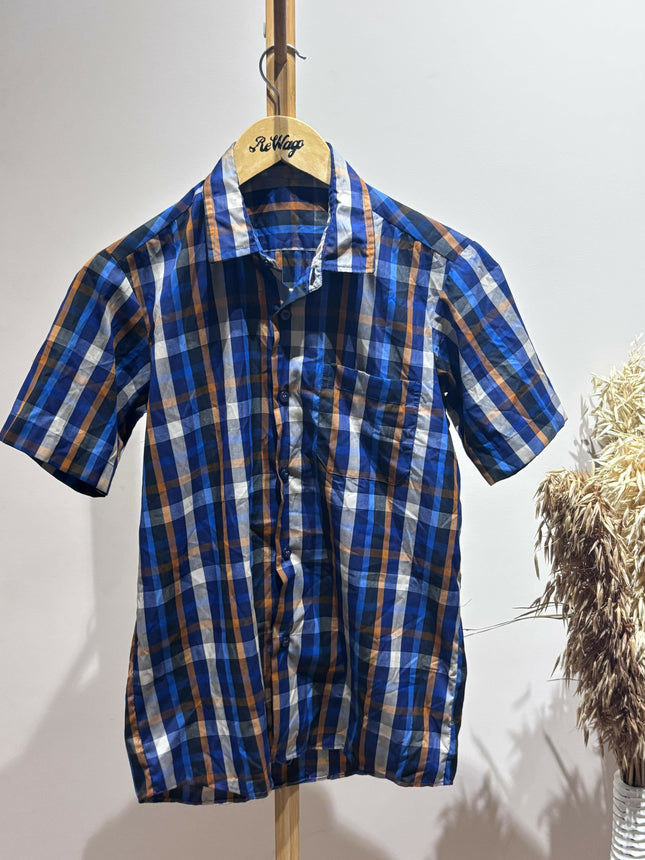 Men's Casual Blue Shirt - M Size