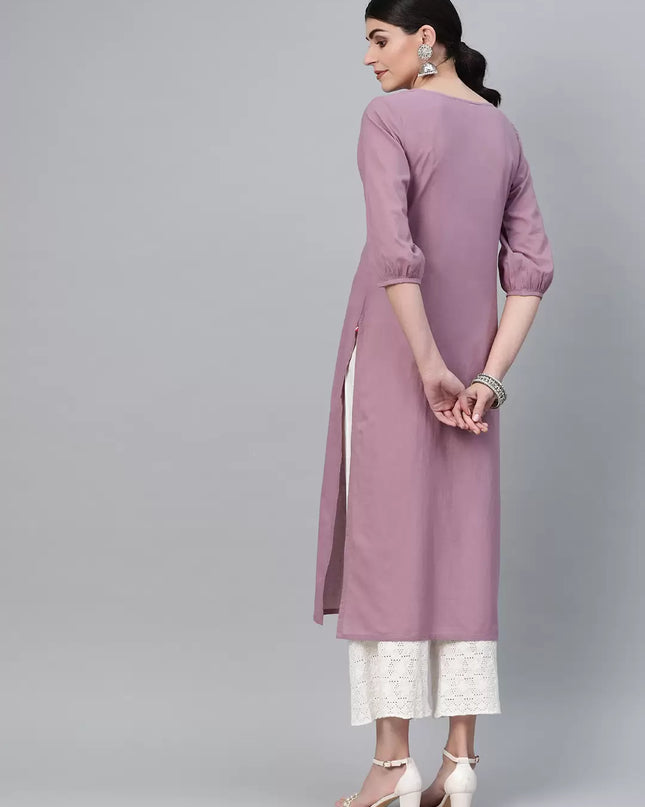 Varanga Light Lavender Kurti Women’s - L size