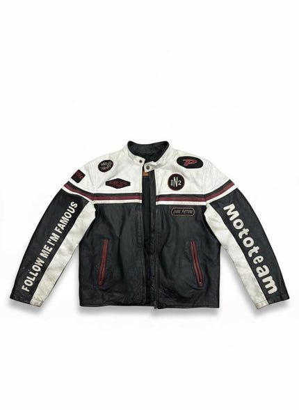 Men's Vintage biker leather jacket - M Size